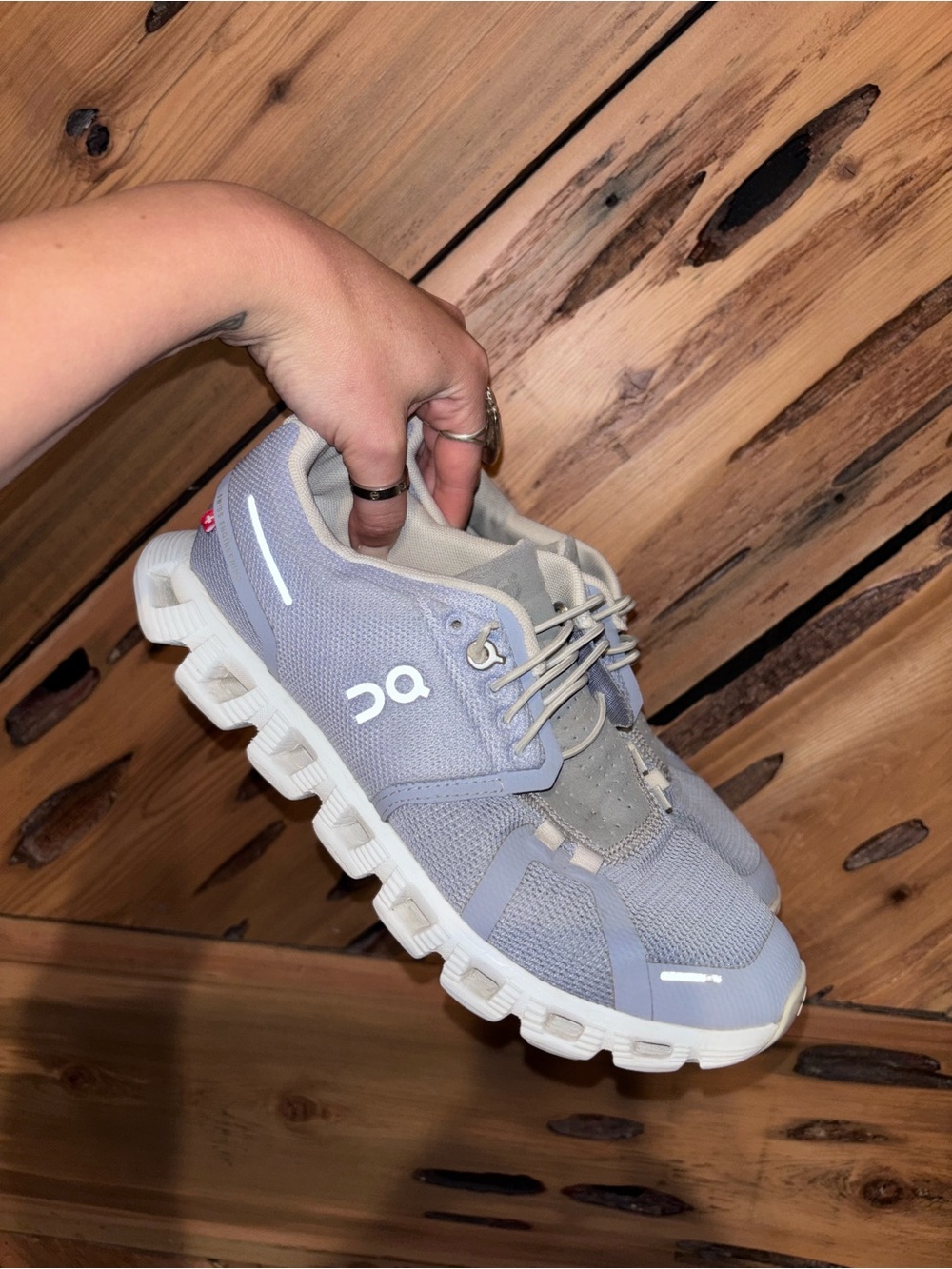 Light Gray Women's Cloud-Style Running Sneakers